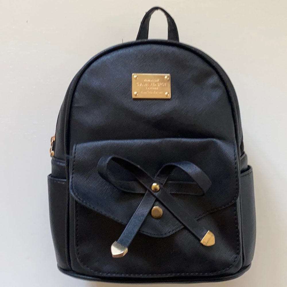 Black Mini Backpack with straps